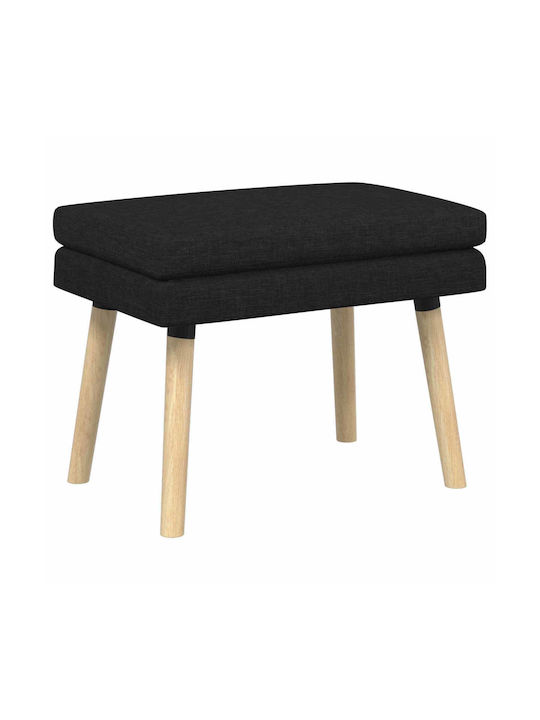 Stoff-Tabouret Schwarz 60x40x46cm