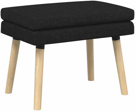 Stoff-Tabouret Schwarz 60x40x46cm