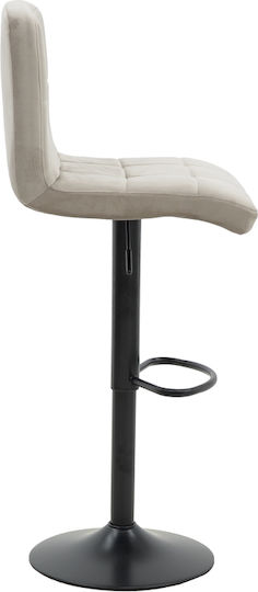 Taburete Bar Remina cu Spătar și Înălțime Reglabilă Gri 2 Buc 44x44x112cm