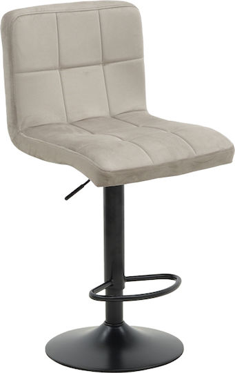 Taburete Bar Remina cu Spătar și Înălțime Reglabilă Gri 2 Buc 44x44x112cm