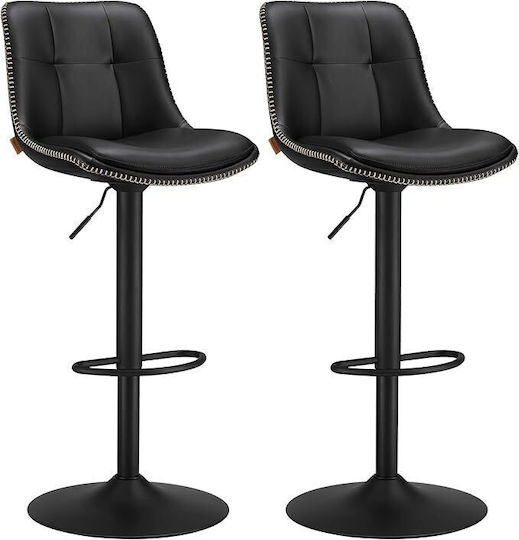 Taburete Bar Negru 2 Bucăți 44x48x112 cm Taburete Bar Negru 2 Bucăți 44x48x112 cm