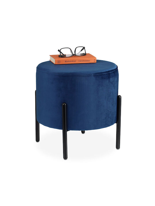 Living Room Stools With Storage Space Wooden Blue