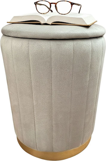Υποπόδιο με Αποθηκευτικό Χώρο Light Gray 42x32x42εκ.