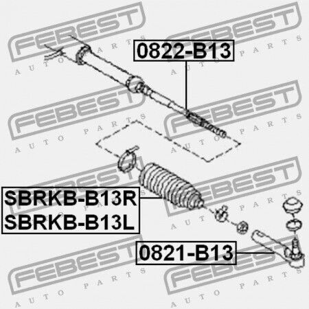Κάλυμμα Ράβδου Τιμονιού Subaru Impreza G11 2000.02-2007.04 Jp 34137-ae000
