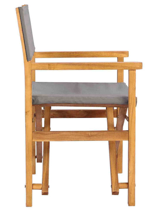 Дървен Режисьорски Стол Кафяв 56x54x87см