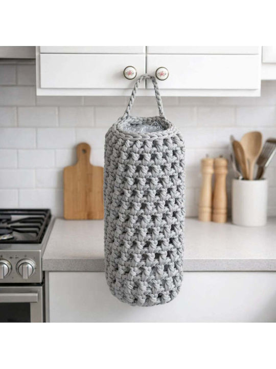 SteweHome Fabric Grey Storage Basket 35x20x20cm