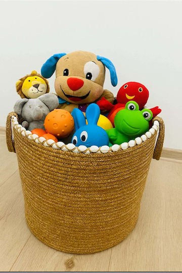 SteweHome Wicker Brown Storage Basket 30x30cm