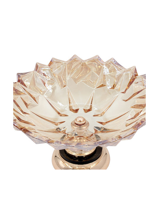 Keskor Decorative Glass Brown Bowl 32x32x18cm