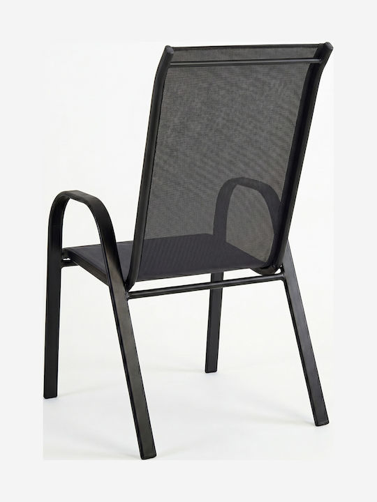 Scaun De Exterior Metalic Neptune Negru 55x75x95cm