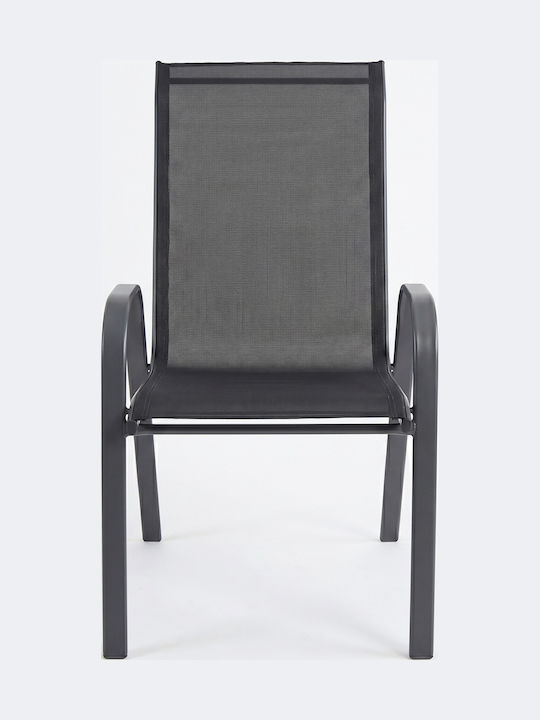 Scaun De Exterior Metalic Neptune Negru 55x75x95cm