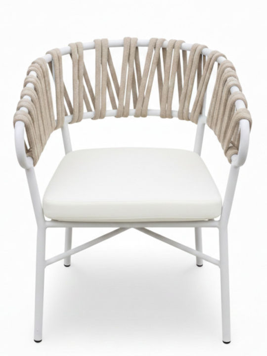 Outdoor-Stuhl Aluminium Alipa 01 Beige 59x58x80εκ.