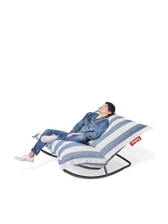 Rocking Metal Rock 'n Roll Outdoor Chair Ocean Blue