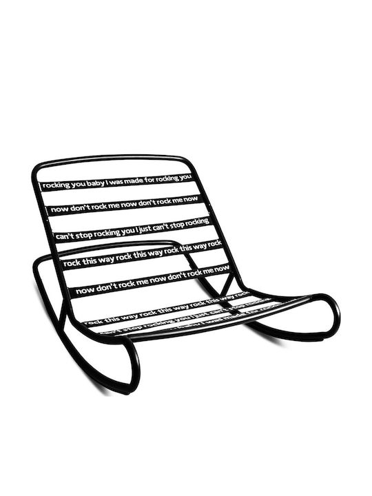 Rocking Metal Rock 'n Roll Outdoor Chair Ocean Blue