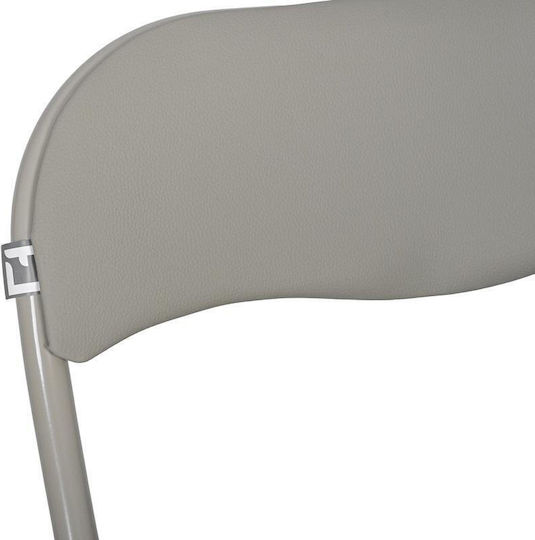 Outdoor-Stuhl Metallisch Grey 2Stück 43x44x78εκ.