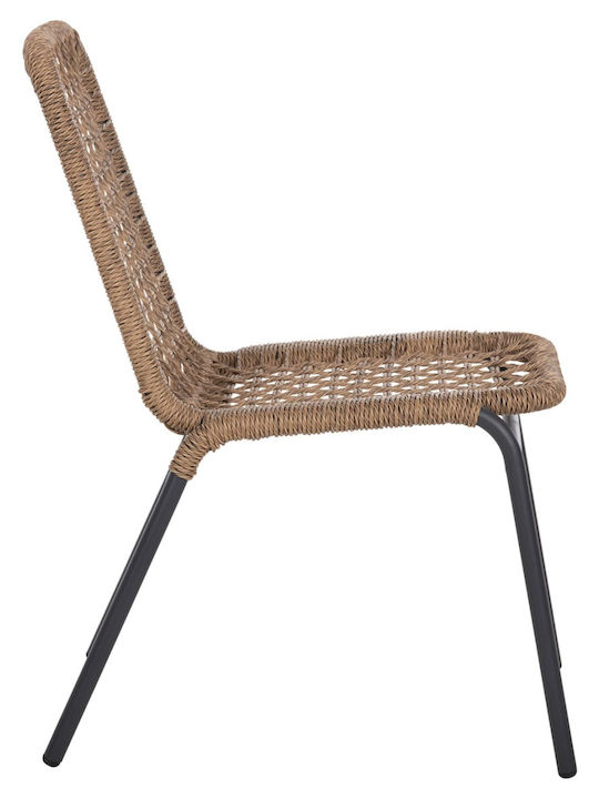Outdoor Chair Aluminum Spano Anthracite-beige 2pcs 46x59x80cm