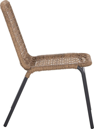 Outdoor Chair Aluminum Spano Anthracite-beige 2pcs 46x59x80cm