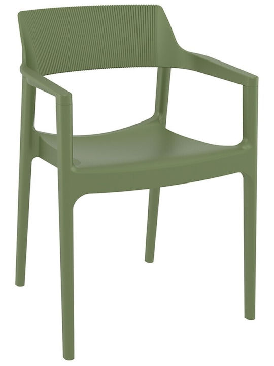 Outdoor Chair Polypropylene Tulum Olive Green 55x52x79cm