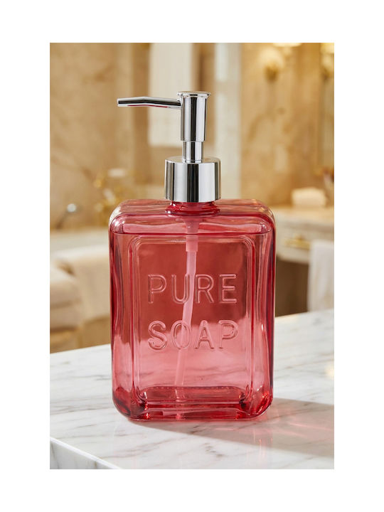 SteweHome Kitchen Glass Pink Dispenser 500ml