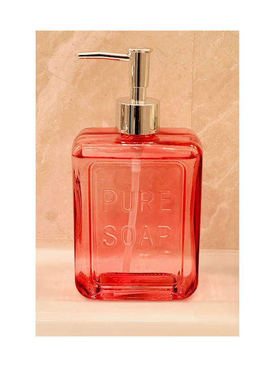 SteweHome Kitchen Glass Pink Dispenser 500ml