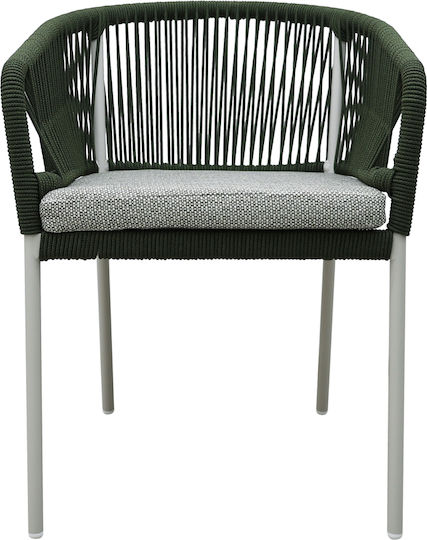 Outdoor Chair Metallic Tondo Off White 62x57x80cm