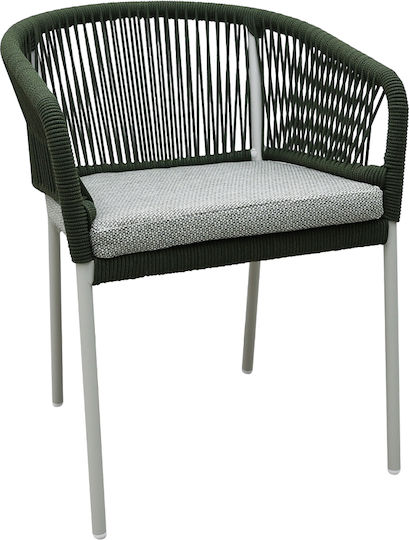 Outdoor Chair Metallic Tondo Off White 62x57x80cm