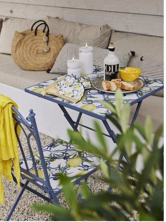 Outdoor Chair Metallic Sorrento 38x50x89cm