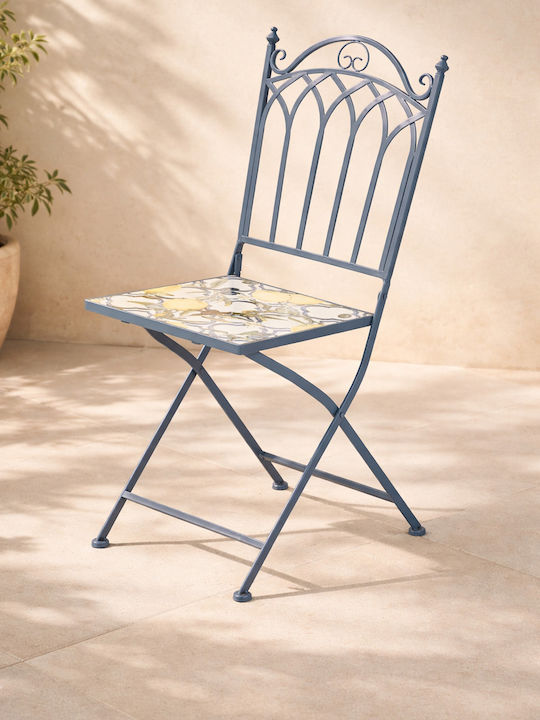 Outdoor Chair Metallic Sorrento 38x50x89cm