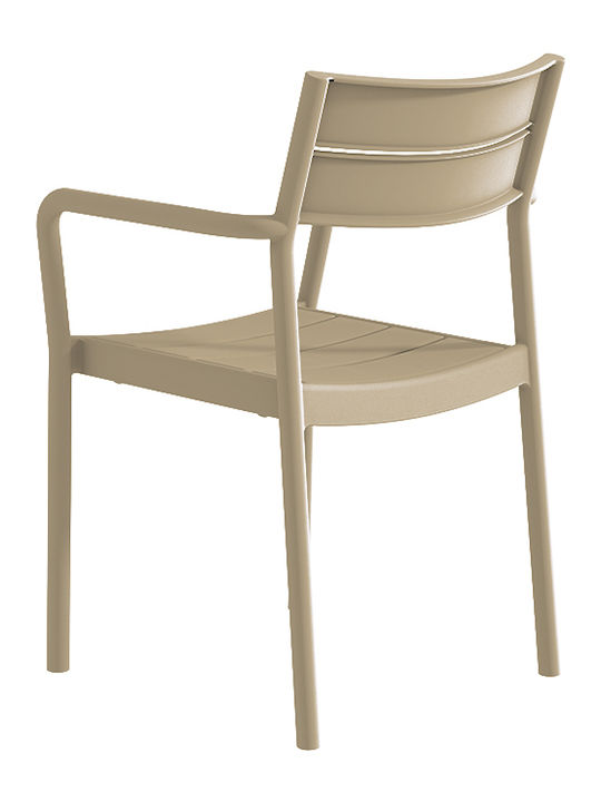 Plastic Outdoor Chair with Armrest