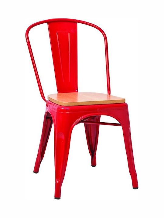 Градински Стол Метален Dolix W Червен 51x45x85см