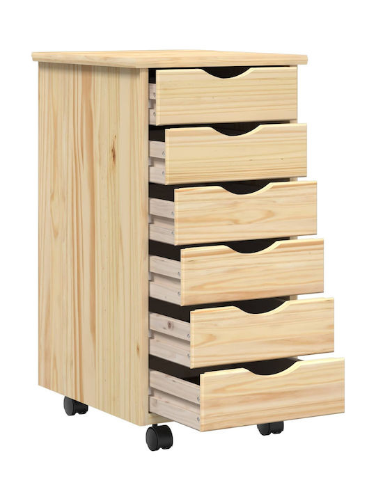 vidaXL Schreibtisch Moss aus Massivholz Braun 112x50x75cm