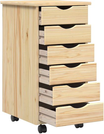 Γραφείο Moss από Μασίφ Ξύλο Καφέ 112x50x75εκ.