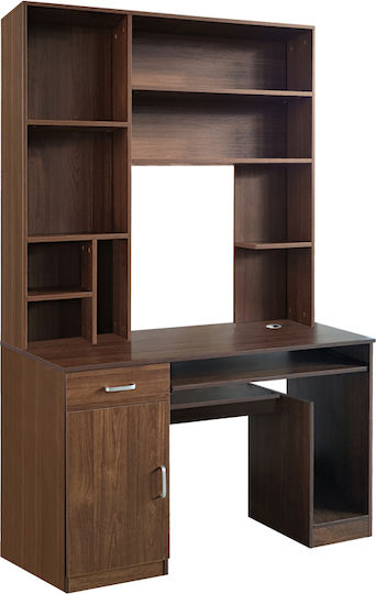 Schreibtisch Novelty mit Bücherregal 120x55x182cm Walnut Schreibtisch Novelty mit Bücherregal 120x55x182cm Walnut
