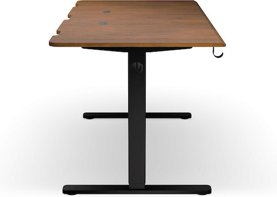 Ηλεκτρικό Γραφείο Gaming Atlas Ξύλινο Dark Wood