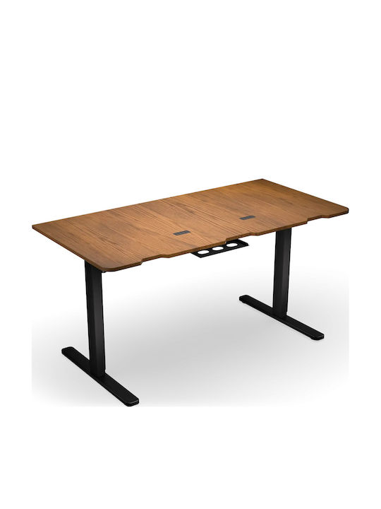 Ηλεκτρικό Γραφείο Gaming Atlas Ξύλινο Dark Wood