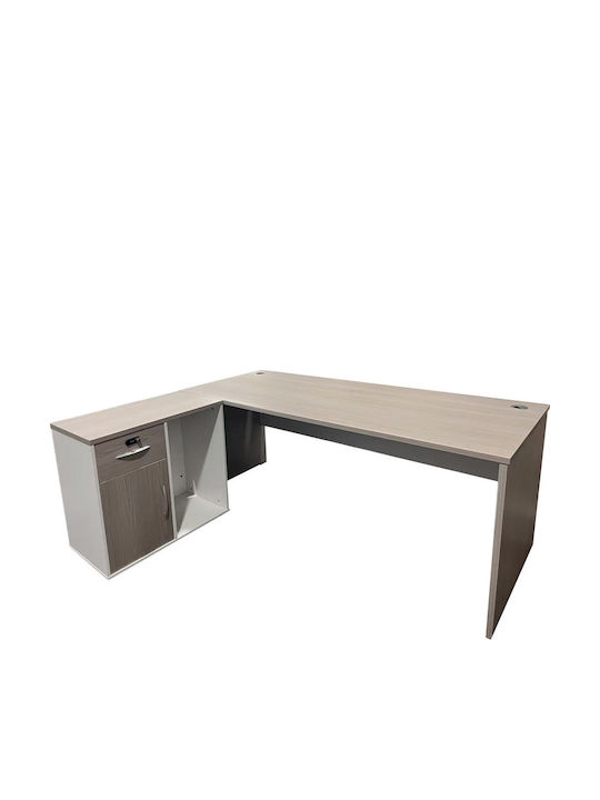 Ecke Professionelles Büro Armadi Holz Gray-white 140x70x75cm