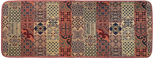 Sdim Kitchen Mat Non-Slip Base Samba 704 Terracotta Orange 54x140cm