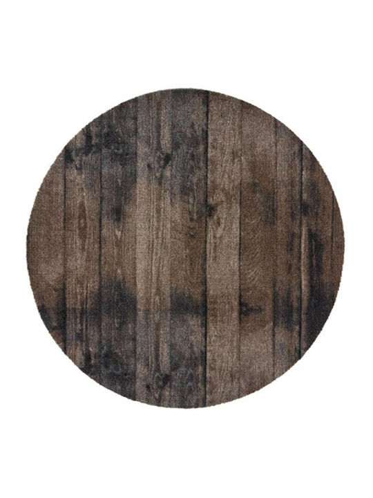 Sdim Round Kitchen Mat Non-Slip Underlay Universal 700 Wood Brown Φ100cm
