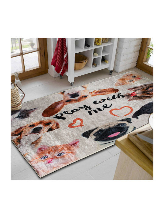Dimcol Pets 265 Kitchen Mat Runner with Anti-slip Underlay Multi 80x200εκ.