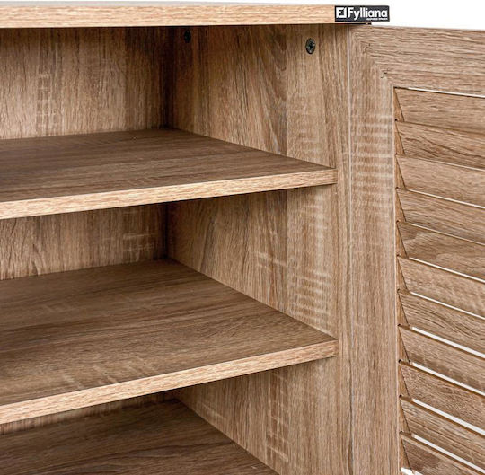 Holz Schuhschrank FP-01 mit 4 Regalen Beige L75xW36.8xH74.5cm