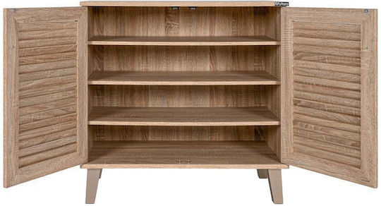 Holz Schuhschrank FP-01 mit 4 Regalen Beige L75xW36.8xH74.5cm