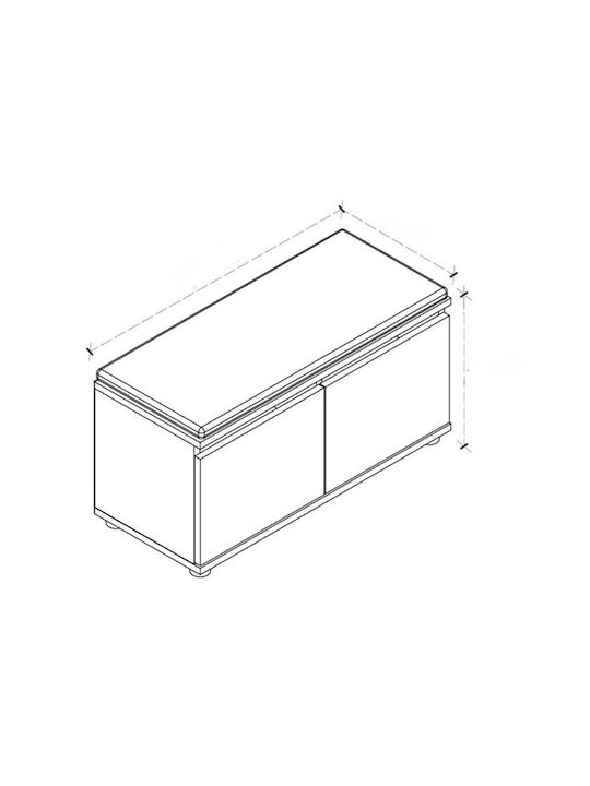 Holz Schuhschrank Twain 80x35x42cm
