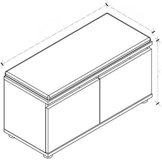 Дървен Обувна рафт Twain 80x35x42см