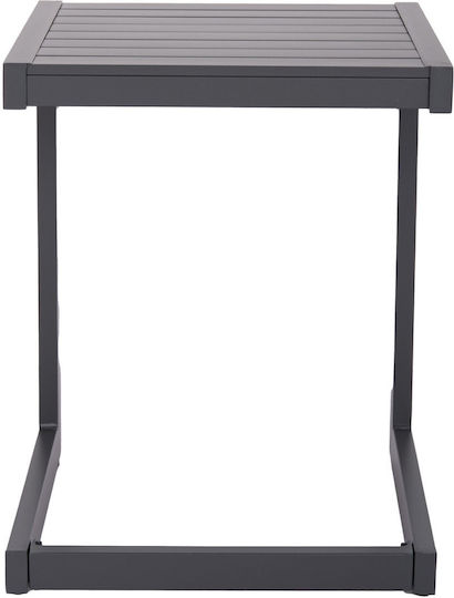 Sitting Room Outdoor Aluminum Table Dark Grey 42x43x53cm