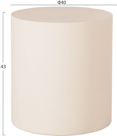 Plastic Auxiliary Garden Table for Small Outdoor Spaces Beige 40x40x43cm