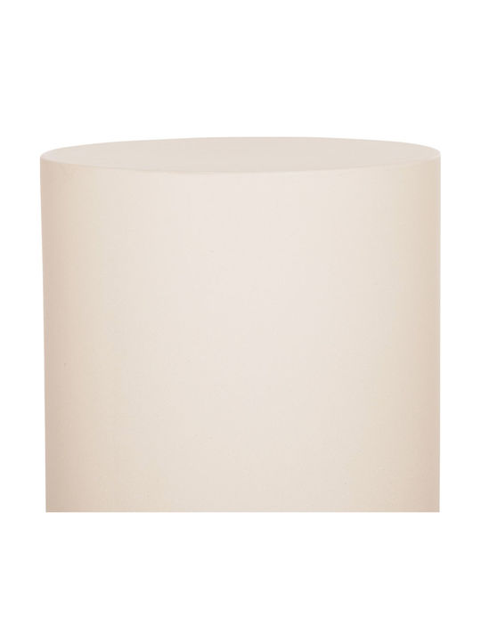 Plastic Auxiliary Garden Table for Small Outdoor Spaces Beige 40x40x43cm