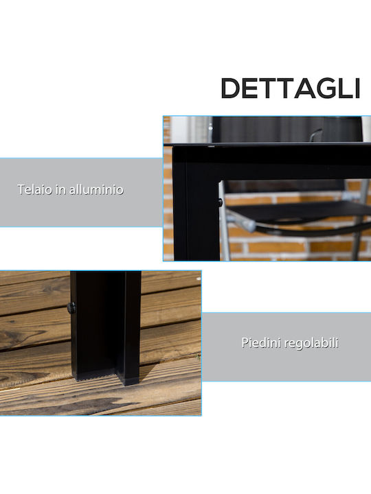 Tisch Stabil Black 150x90cm