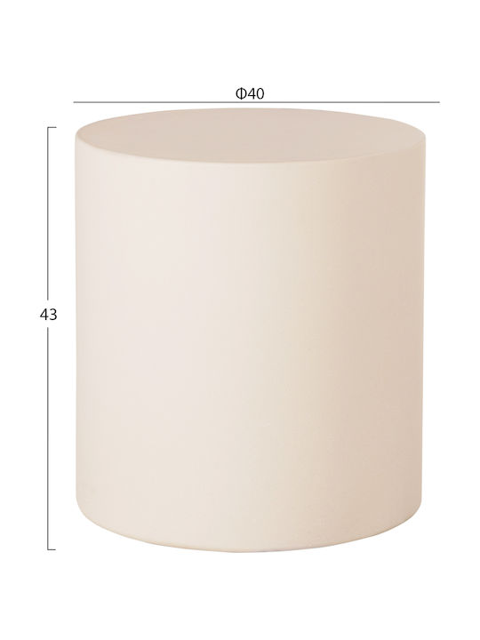 Auxiliary Table for Small Outdoor Spaces Made of Foldable Concrete Kyoko Beige 40x40x43cm