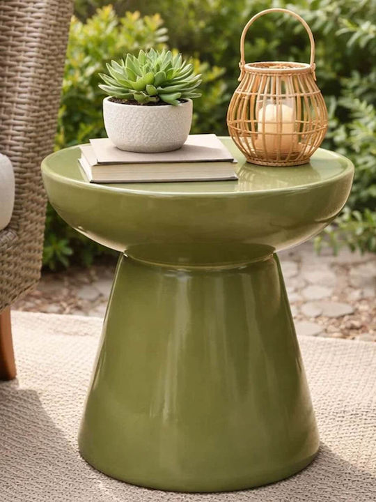 Auxiliary Table for Small Outdoor Spaces Green 40x40cm
