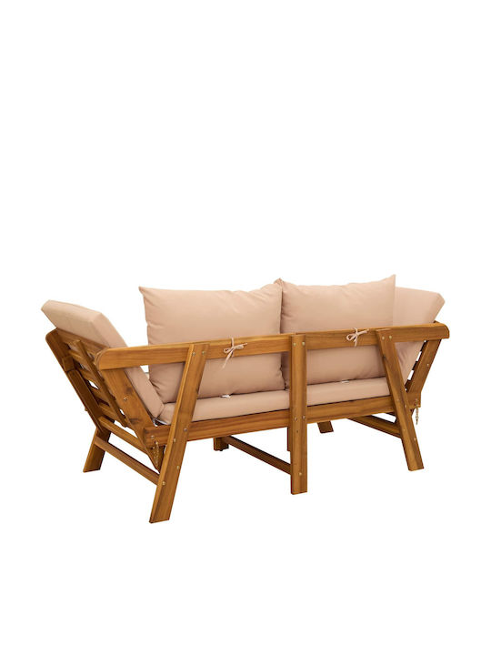 Bancă De Exterior Din Lemn Cu Perne 162x72x65cm