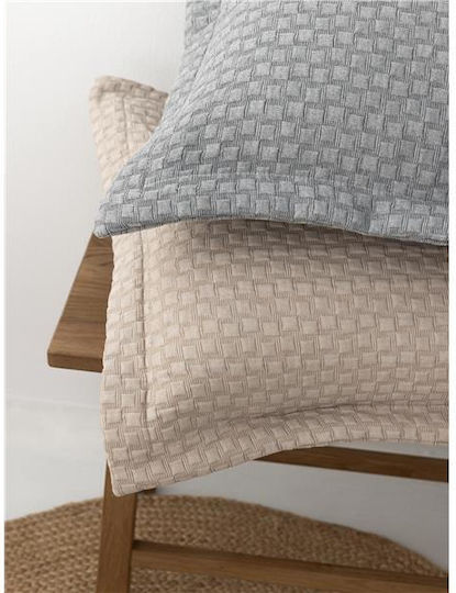 Palamaiki Daphne Σετ Μαξιλαροθήκες Oxford Beige 50x70εκ.